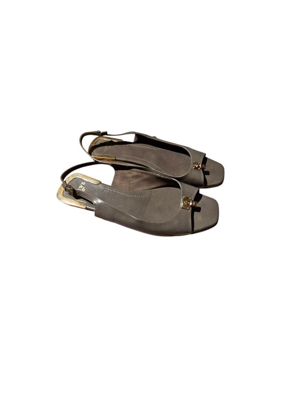 LOEWE Gray Gold Sandals Size 10.5 - Picture 6 of 14